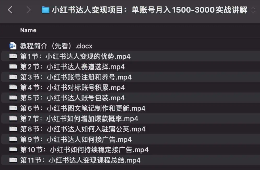 小红书变现：单账号月入1500-3000实战讲解